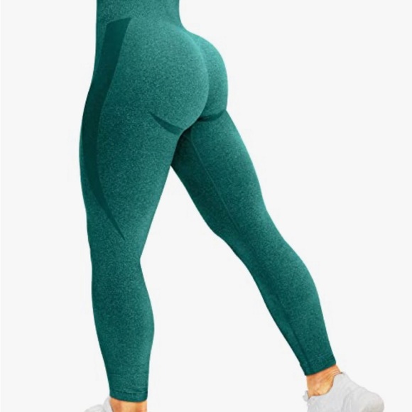 HIGORUN Women’s Seamless Green Workout Legginngs Butt Lifting Body Contouring - Picture 1 of 2